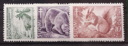 Finnland 1953 Tuberkulose Wildlebende Säugetiere Mi 418/20** Set - Nuevos