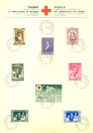 Belgie 1939 Herdenkingsblad FDC Rode Kruis Complete Serie OPB 496-503 - ....-1951