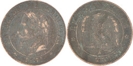 FRANCE - Lot De 3 Monnaies NAPOLEON III - 10 C. 1855 K, 2c 1861 A, 2c 1854 A - 16-127 - Autres & Non Classés