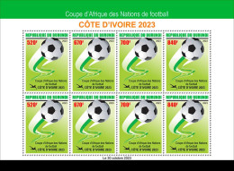 BURUNDI 2023 SHEET 8V - FOOTBALL SOCCER AFRICA CUP OF NATIONS IVORY COAST COTE D' IVOIRE - MNH - Copa Africana De Naciones
