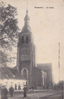 MALLE OOSTMALLE 1908 DE KERK - NA DE MIS - UITGAAN DER KERK - KLEINE ANIMATIE - HOELEN KAPELLEN 1617 - Malle