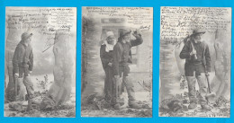 Série De 6 Cartes (complète? I, II Et III) Les Chansons De Théodore Botrel: Le Bucheron Et Sa Femme - Collections & Lots