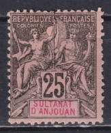 Timbre Neuf* Du Sultanat D'Anjouan De 1892 N°8 MH - Neufs