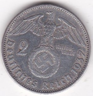 Allemagne 2 Reichsmark 1937 A Berlin, Paul Von Hindenburg, En Argent - 2 Reichsmark