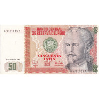 Pérou, 50 Intis, 1987, 1987-06-26, KM:131b, SPL - Peru