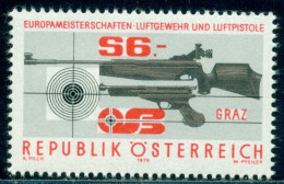 Austria 1979 Air Rifle,pistol,shooting,target,European Championship,1599,MNH - Waffenschiessen