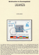 CEPT Donau-Regatta 1985 Jugoslawien Block 26 O 3€ Teilnehmer-Flaggen Europa M/s Hoja S/s Bloc Flags Sheet Bf Jugoslavija - Used Stamps