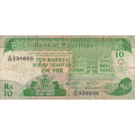 Maurice, 10 Rupees, Undated (1985), KM:35b, B - Mauritius