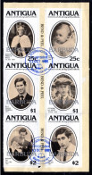 BARBUDA - 1981 ROYAL WEDDING BOOKLET PANE $6.50 POSTALLY USED CODRINGTON FIRST DAY CDS - 1960-1981 Ministerial Government