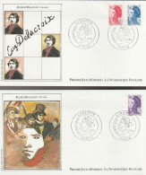 " TYPE LIBERTE DE DELACROIX " Sur 2 Enveloppes 1er Jour De 1983 Ed° LNF N° YT 2274 à 2276 Parfait état. FDC à Saisir !!! - 1982-1990 Liberty Of Gandon