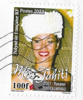 POLYNESIE FRANCAISE, MISS TAHITI 2001 ( TIMBRE DE 2022 ) SEUL SUR LETTRE FLAMME LA POSTE 2022, PETIT TIRAGE, A VOIR - Cartas & Documentos