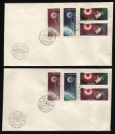 Vietnam 1963 - Mi-Nr. 258-261 & 258-261 U - 2 FDC - Raumfahrt / Space - Azië