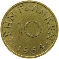 SAARLAND 10 FRANKEN 1954  #MA 098971 - 10 Franken