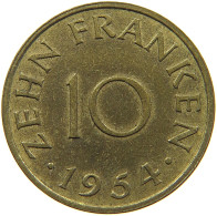 SAARLAND 10 FRANKEN 1954  #MA 098969 - 10 Franchi