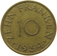 SAARLAND 10 FRANKEN 1954  #MA 098970 - 10 Franken