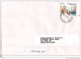 STORIA POSTALE - FIERA CAGLIARI  , LIRE 800 ,S 2244, ISOLATO IN TARIFFA SU LETTERA VIAGGIATA 2001, SOIANO DEL LAGO - Hotels- Horeca