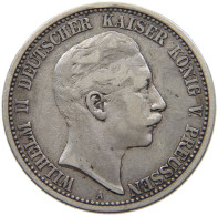 PREUSSEN 2 MARK 1905 WILHELM II. #MA 020929 - 2, 3 & 5 Mark Zilver