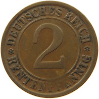 WEIMARER REPUBLIK 2 RENTENPFENNIG 1923 G  #MA 100039 - 2 Rentenpfennig & 2 Reichspfennig