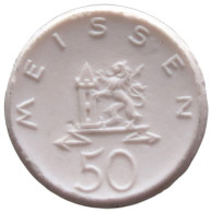 WEIMARER REPUBLIK 50 PFENNIG 1921 MEISSEN PORZELLAN #MA 026115 - 50 Rentenpfennig & 50 Reichspfennig