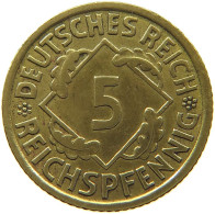 WEIMARER REPUBLIK 5 PFENNIG 1936 E  #MA 099008 - 5 Renten- & 5 Reichspfennig