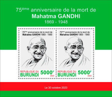 Burundi 2023, Gandhi, Block - Unused Stamps