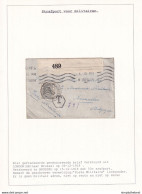 DDAA 019 - Taxation Sur Courrier Militaire - Taxation 50 C (TX16) S/ Enveloppe Non Affranchie LONDON UK XII 1918 à BXL - Briefe U. Dokumente