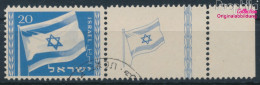 Israel 16 Mit Tab (kompl.Ausg.) Gestempelt 1949 Nationalflagge (10256678 - Gebraucht (mit Tabs)