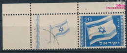 Israel 16 Mit Tab (kompl.Ausg.) Gestempelt 1949 Nationalflagge (10256679 - Oblitérés (avec Tabs)