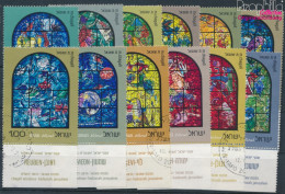 Israel 576-587 Mit Tab (kompl.Ausg.) Gestempelt 1973 Mosaikfenster (10256616 - Used Stamps (with Tabs)