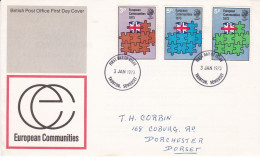 Great Britain 1973 FDC European Communities - 1971-1980 Decimal Issues