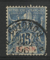 BENIN N° 38 15 Ct Bleu Sur Papier Quadrillé Cote 8 € Obl C. à D. "COTONOU 13/12/96" TB - Used Stamps
