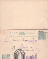 CYPRUS - POST CARD 1897 1/2 / 1/2 PENNY LARNACA - BARMEN/DE / 1293 - Chypre (...-1960)