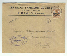 Lettre Entete GERMANIA CHIMAY 1917 -- Produits Chimiques -- 637 - Deutsche Armee