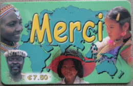 FRANCE AFRICA MERCI PELEPHONE TELEPHONE PHONE TELEFONWERTKARTE PHONECARD CARTELA CARD CARTE KARTE COLLECTOR TELECOM - Lettonie