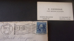 Etats-Unis, Massachusetts FLAT REVERE VERS CLERMONT FERRAND FRANCE 1919 E CERRONE HIGH GRADE CLOTHIER - Lettres & Documents