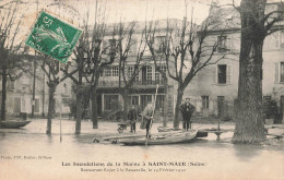 St Maur Des Fossés * Les Inondations * Restaurant ROYER à La Passerelle , Le 19 Février 1910 * Crue Catastrophe - Saint Maur Des Fosses