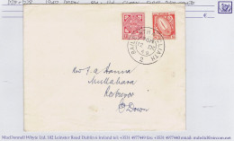 Ireland 1949 E Wmk Definitives 8d And 11d On Plain First Day Cover, Neat Dublin Cds BAILE ATHA CLIATH 12 XI 49 - FDC