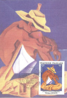 POLYNESIE - CARTE MAXIMUM 1er JOUR N° 494 - Série PEINTRES En POLYNESIE - Philippe Dubois - Maximumkarten