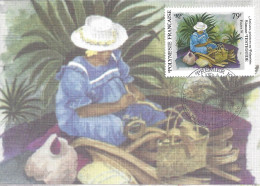 POLYNESIE - CARTE MAXIMUM 1er JOUR N° 496 - Série PEINTRES En POLYNESIE - Simone Testeguide - Tarjetas – Máxima