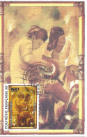 POLYNESIE - CARTE MAXIMUM 1er JOUR N° 523 - Série PEINTRES En POLYNESIE - A. Lang - Maximumkarten
