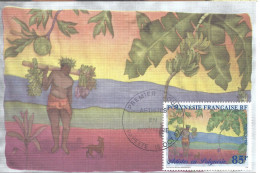 POLYNESIE - CARTE MAXIMUM 1er JOUR N° 549 - Série PEINTRES En POLYNESIE - Monique Garnier-Bissol - Tarjetas – Máxima