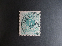 Nr 45 - Centrale Stempel "Mettet" - Coba + 4 - 1869-1888 Lying Lion