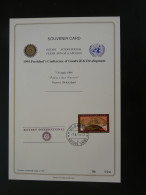 Encart Folder Souvenir Card Rotary International Flamme Geneve Conference Nations Unies UNO 1994 - Lettres & Documents