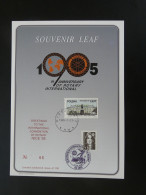 Encart Folder Souvenir Leaf Rotary International Convention De Nice Poland 1995 - Covers & Documents