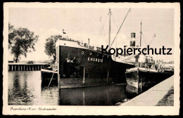 ÄLTERE POSTKARTE PAPENBURG EMS HAFENPARTIE DAMPFER ENERGIE FRACHTSCHIFF & SCHIFF HELLMUTH HAFEN AK Postcard Cpa - Papenburg