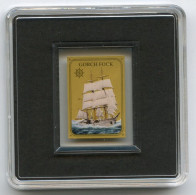 TCHAD 3000 F ORO 999,9 GOLD REPUBLIQUE DU GORCH FOCK VELIERO SHIP NAVE PESO 1-500 OZ CONSERVAZIONE FDC UNC (1) - Tchad