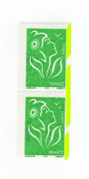 Lamouche TVP Vert Roulette ITVF YT 3742c Paire Avec Phospho à Cheval . Voir Scan . Cote YT > 20 € Maury N° 3724a > 20 € - Unused Stamps