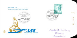 Luxembourg , Luxemburg , 7 - 9 - 1981 ,FDC  Vol Inaugural Luxembourg - Kopenhague , Timbre Mi 831, GESTEMPELT - Lettres & Documents