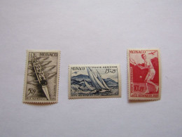 Mon02   Monaco   JO  Londres 1948  MNH  Mi 344 Et 346-347   Surtaxe - Ete 1948: Londres