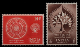 Indien 1956 - Mi-Nr. 256-257 ** - MNH - Buddha - Unused Stamps